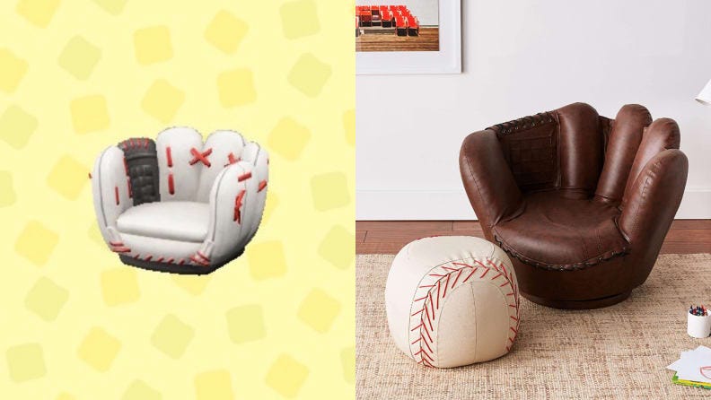 crown mark baseball glove chair